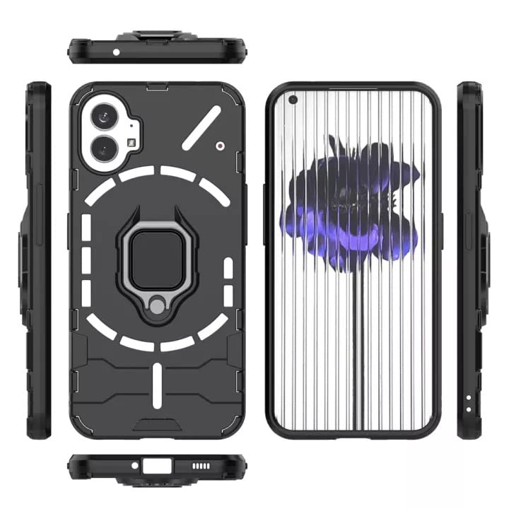 SPAZY CASE® Nothing Phone (1) Back Cover | Dual Layer Armor Defender Full Body Protective + PC Hybrid Kickstand Back Case for Nothing Phone (1) - Image 2