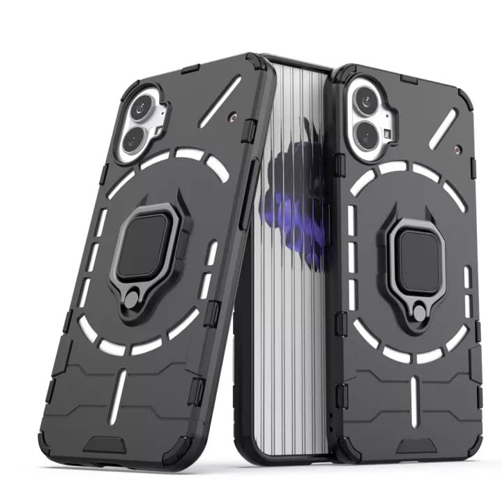 SPAZY CASE® Nothing Phone (1) Back Cover | Dual Layer Armor Defender Full Body Protective + PC Hybrid Kickstand Back Case for Nothing Phone (1) - Image 1