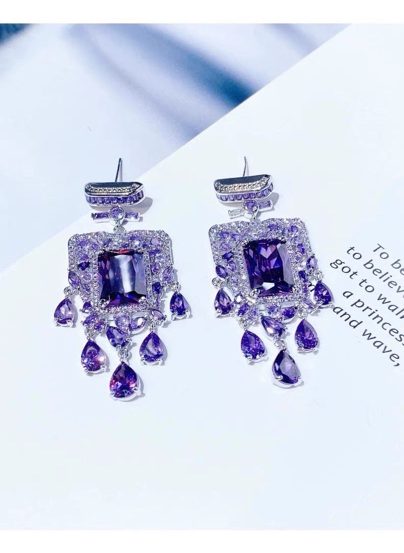 Zicron stone purple amethyst dangle earrings for women - pzsku/Z78A578B2713AC82E92AAZ/45/_/1734014102/5c211b13-117f-4f9d-8898-54e6a799f82d