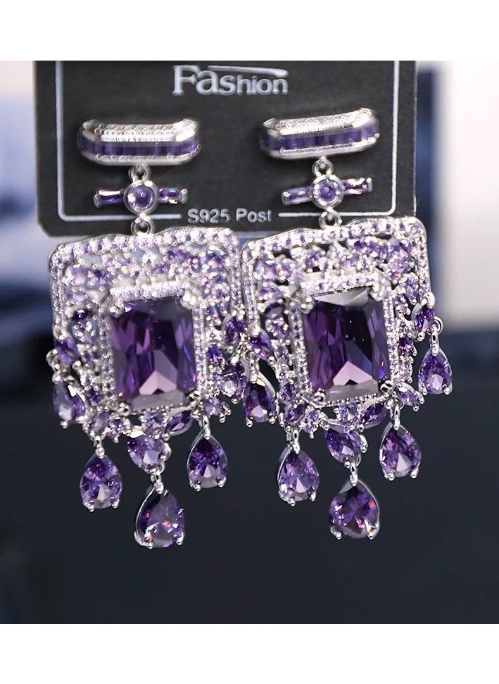 Zicron stone purple amethyst dangle earrings for women - pzsku/Z78A578B2713AC82E92AAZ/45/_/1734014103/da18d15d-0f49-445f-8a4f-bd9f12e94d0b