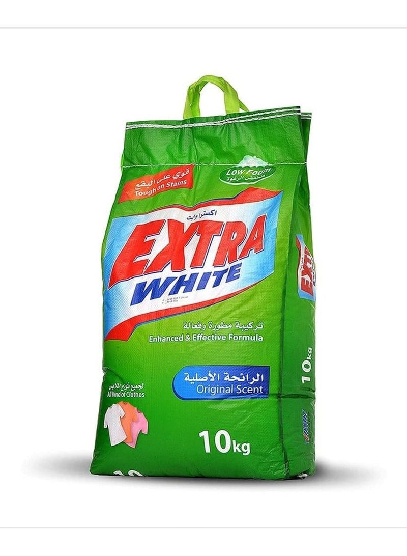 اكسترا وايت مسحوق غسيل للغسالات الاوتوماتيك و جميع انواع الملابس 10 كجم 