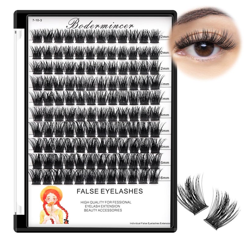 Bodermincer Lash Clusters D Curl BlackBrownColored Lashes 101214121416161820mm Mixed Lash Clusters Kit For Beginner M01 121416mm Mixed