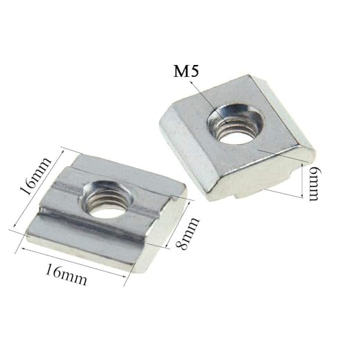 Odinest T Nuts Tee Sliding Slot Nuts 30 Series M5 Threaded Slide in Pre-Assembly for 30x30 Aluminum Extrusions Frame with Profile 3030 Sereis 8mm Slot for CNC Router Build Rail 3D Printer 12Pcs - Image 4
