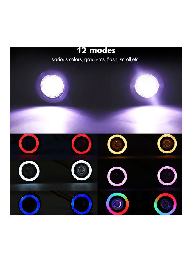 NIBEMINENT LED Headlights Angel Eyes With 12 Modes For 1/10 RC Rock Crawler 8x2x8cm - Image 4