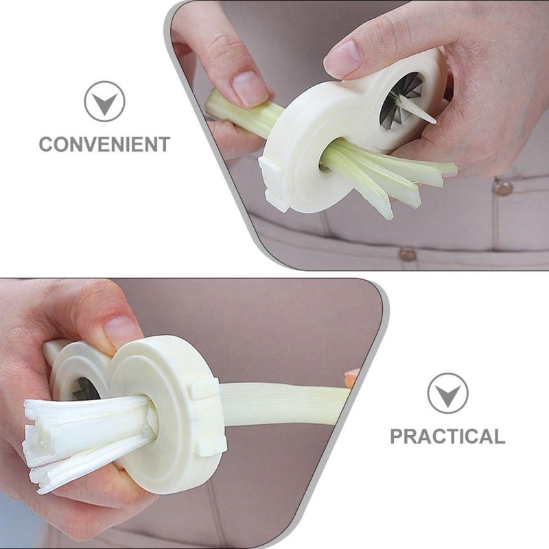 2 Pcs Kitchen Onion Shredder Garlic Grater Knife Set Multi Function Vegetable Chopper - Image 5