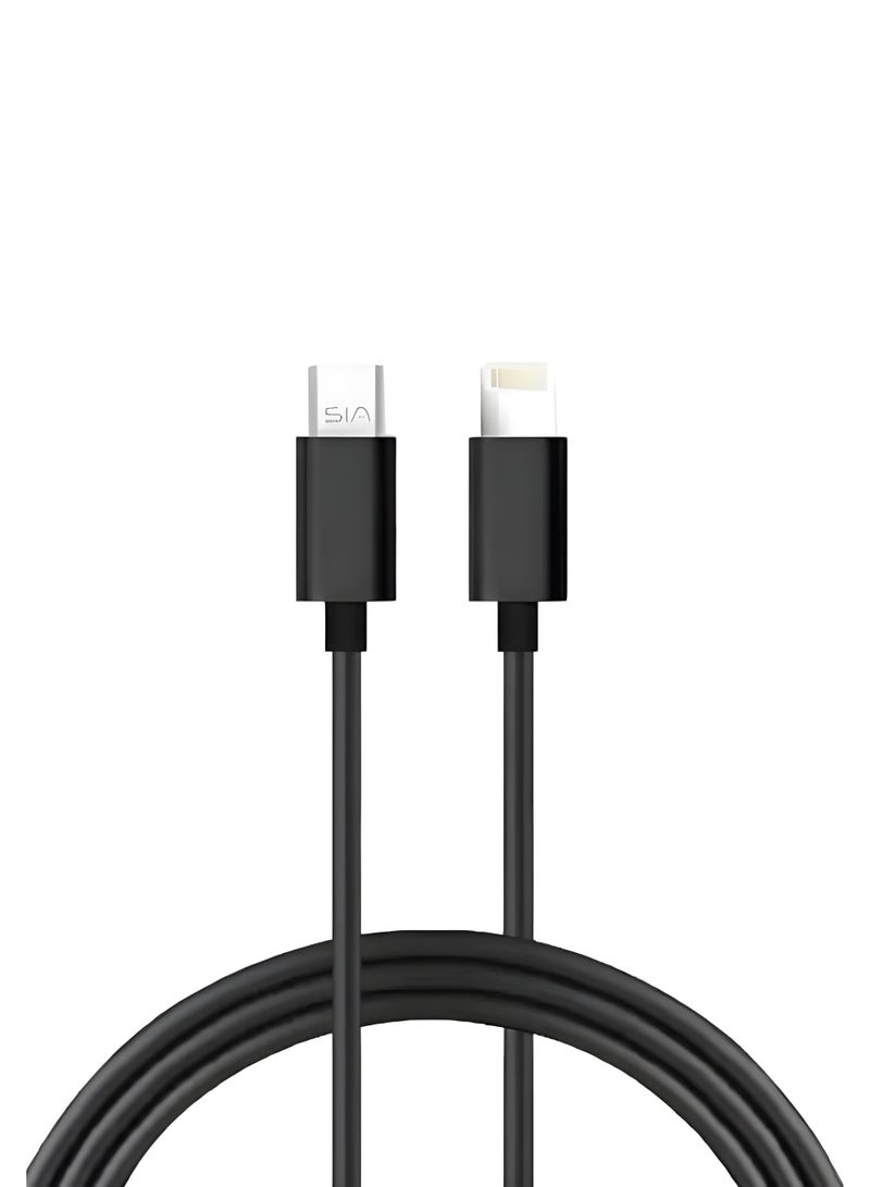 سيا SIA SI-CB0022 POWER CABLE CL 36W 1M USB-C TO LIGHTNING - Black - Image 1
