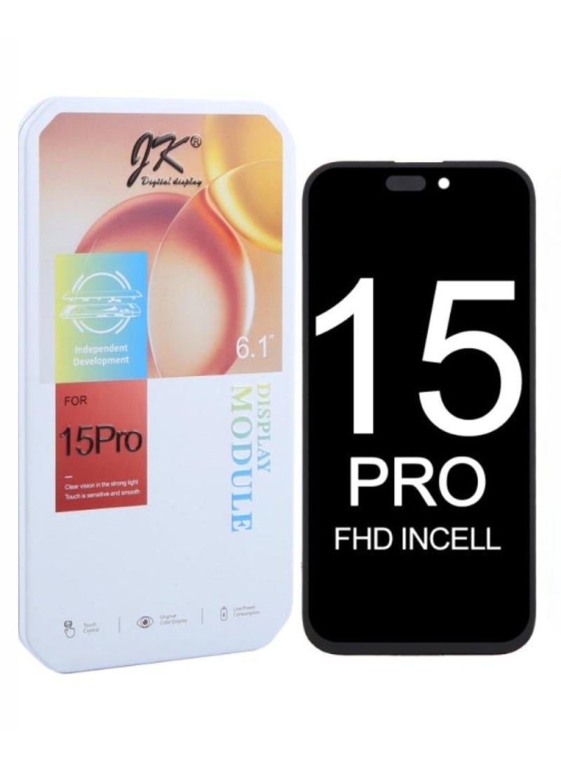 JK LCD screen for Apple iPhone 15 pro black  - Image 1
