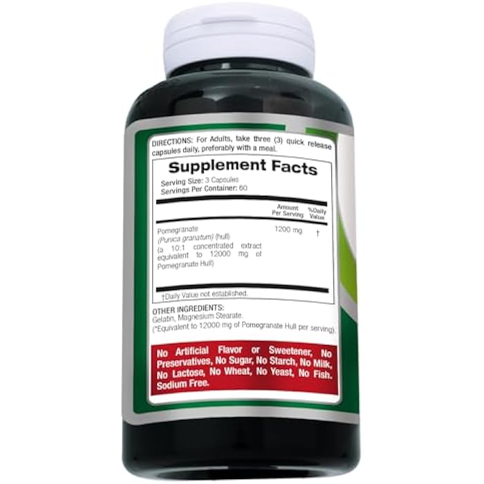 FITO MEDIC'S Lab Pomegranate Extract Supplement, 180 Capsules, Herbal Formula - Image 3