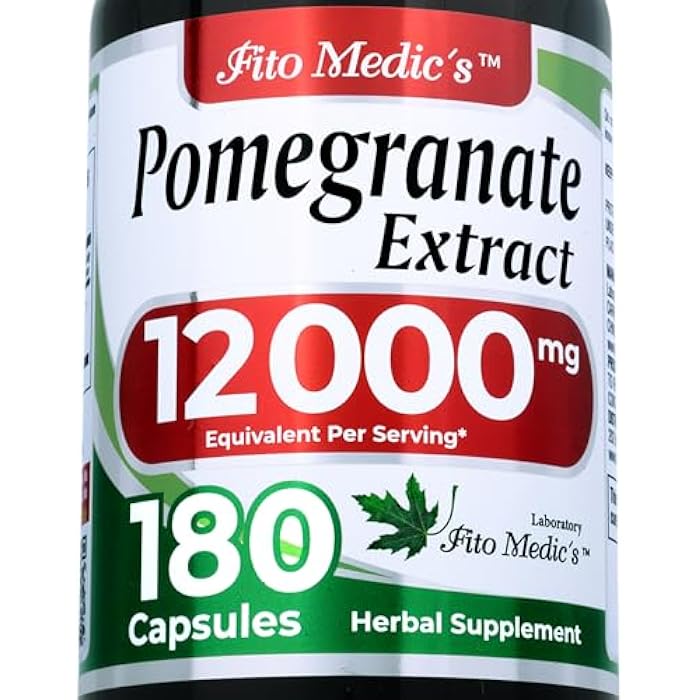 FITO MEDIC'S Lab Pomegranate Extract Supplement, 180 Capsules, Herbal Formula - Image 1