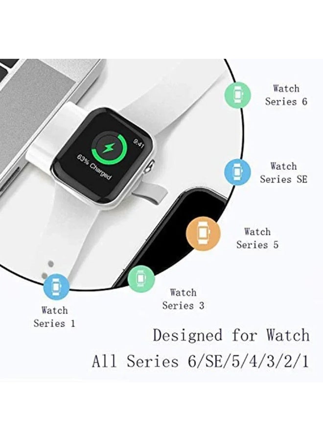 AKSONZ Mini Portable Magnetic Wireless Charger for Apple Watch Series 10 9 8 7 6 5 4 3 2 SE Ultra 2 – Fast Charging USB/Type-C Cordless Magnetic Dock for iWatch Accessories - Image 2