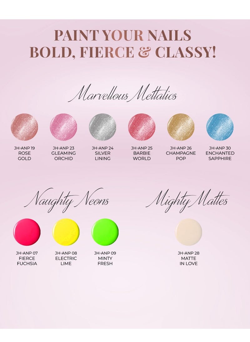 Just Herbs Just Herbs Nail Polish 12 COLOUR Blush Pink  - Image 3