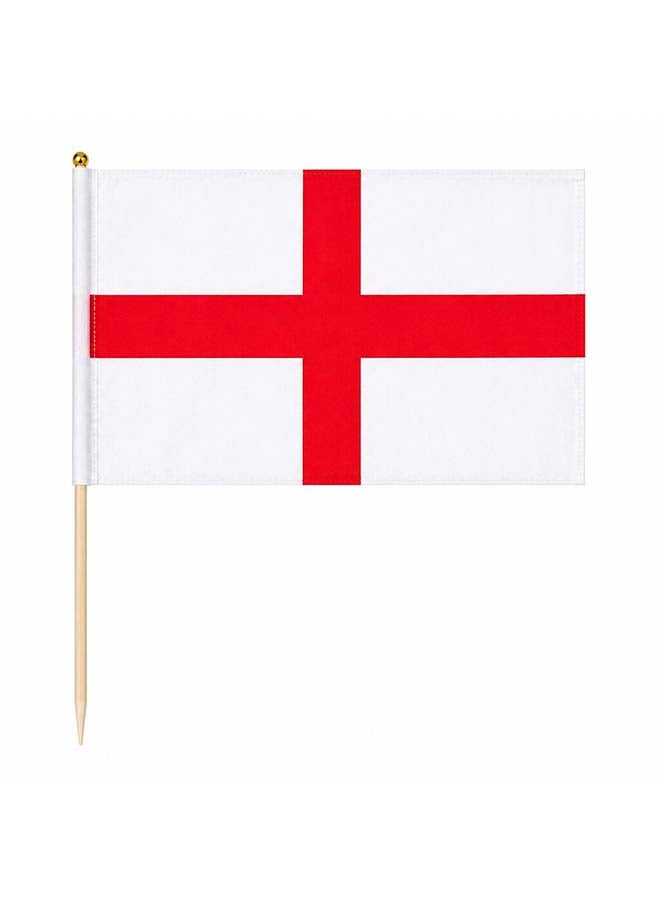 Toyland England Hand Flag 20×30 cm with Stick – Lightweight Portable Supporter Flag for Football Matches, Events & Celebrations - Image 1