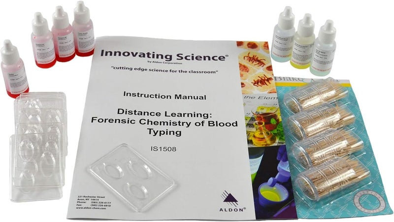 ALDON Innovating Science Forensic Chemistry of Blood Typing: Identifying and Classifying Blood - Distance Learning Kit - Image 1