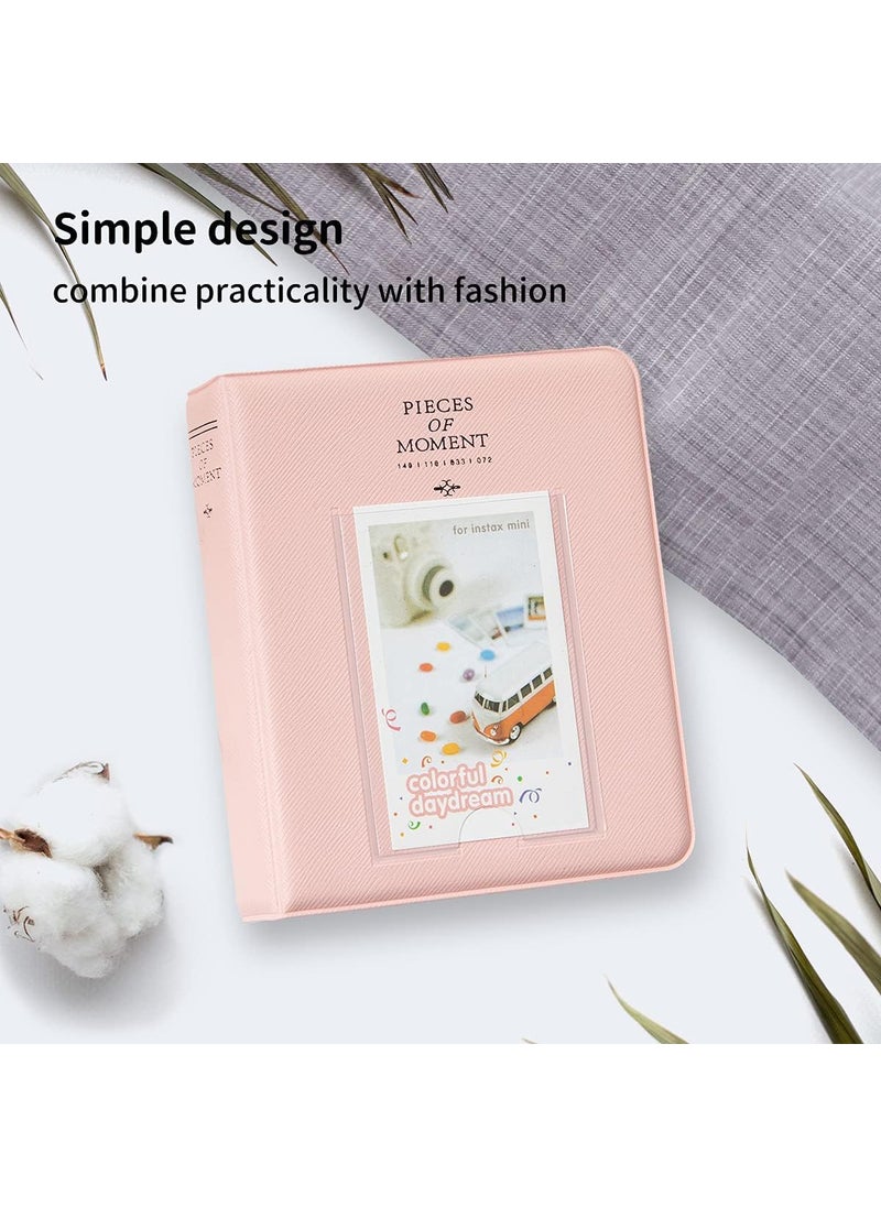 ZIKKON ZIKKON Photo Albums2Pcs 64 Pockets Album for fujifilm instax Mini 7s 8 8 9 25 26 50s 70 90 Instant Camera Name Card Photo Book for PIC300PZ2300PinkBlue  - Image 2