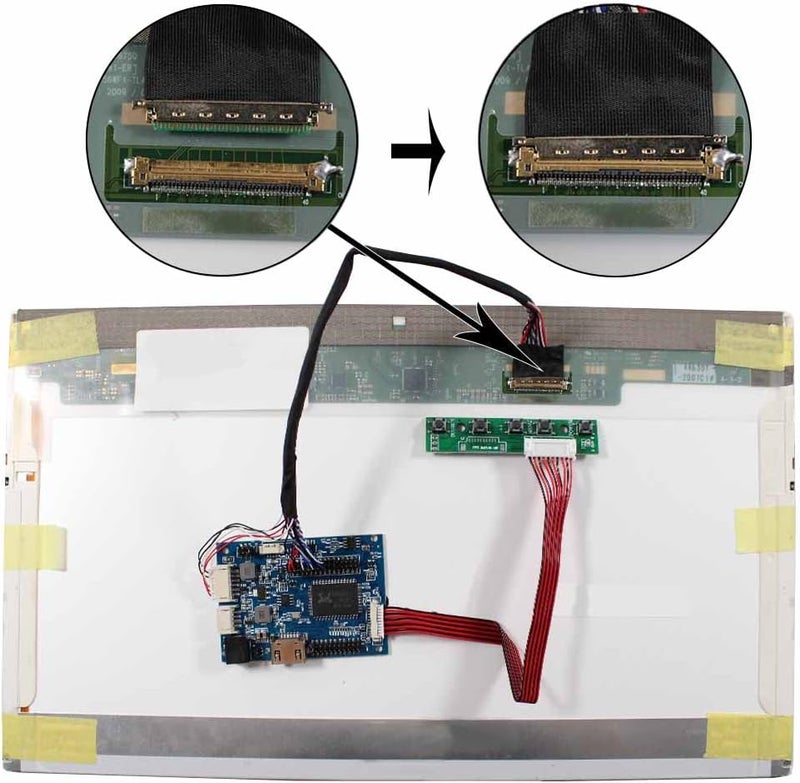 VSDISPLAY H/D LVDs Control Board 40 Pin for 15.6" 1366x768 WLED LCD Screen | LP156WH3 LP156WH4 TL A1 C1 Q1 N1 B156XW02 B156XW04 - Image 2