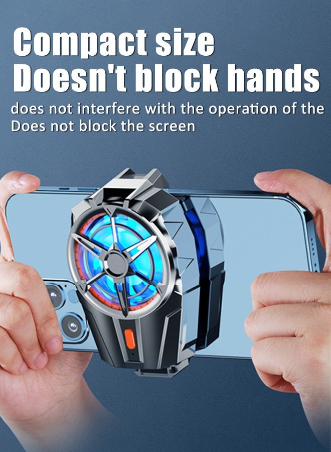 Cell Phone Cooler USB Rechargeable, Mobile Phone Radiator for Playing Games Watching Videos with LED Light, Cooler Controller Compatible for Universal Smartphone - Image 2