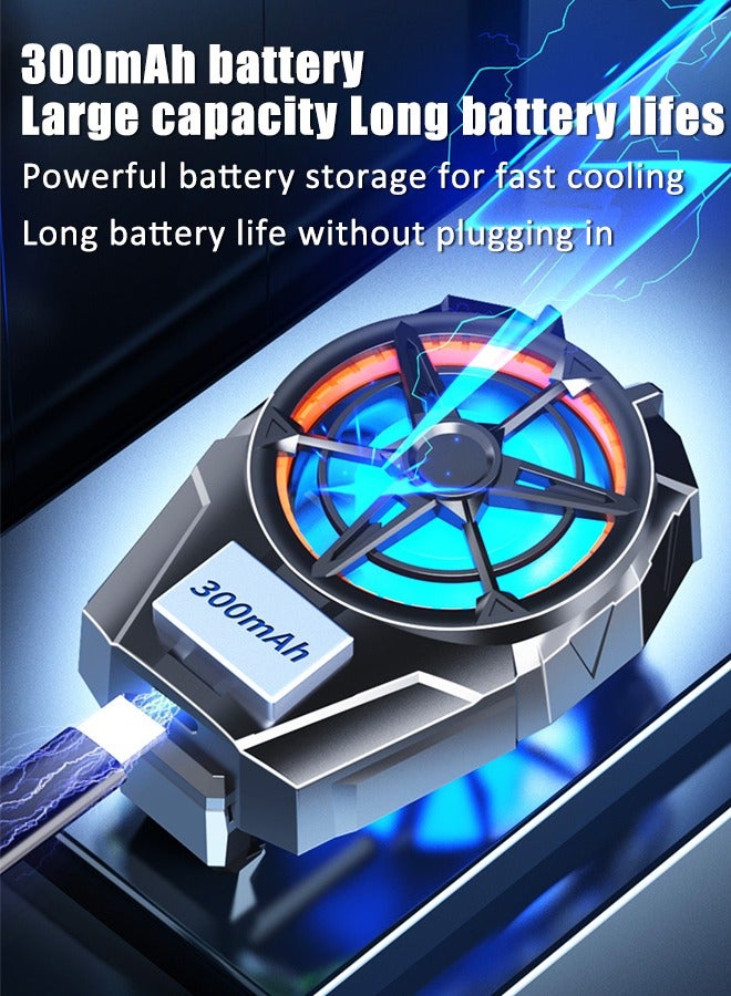 Cell Phone Cooler USB Rechargeable, Mobile Phone Radiator for Playing Games Watching Videos with LED Light, Cooler Controller Compatible for Universal Smartphone - Image 3