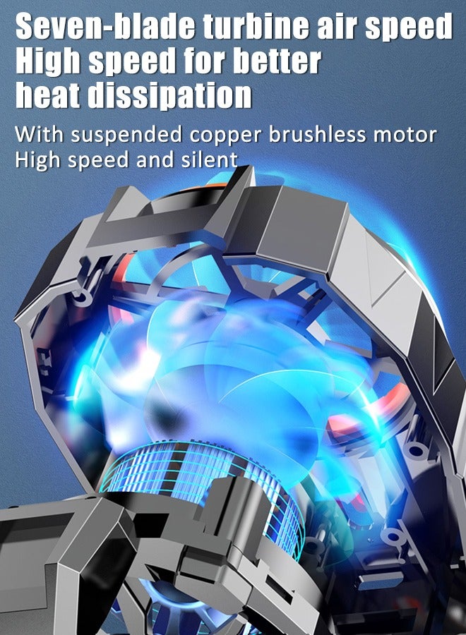 Cell Phone Cooler USB Rechargeable, Mobile Phone Radiator for Playing Games Watching Videos with LED Light, Cooler Controller Compatible for Universal Smartphone - Image 5
