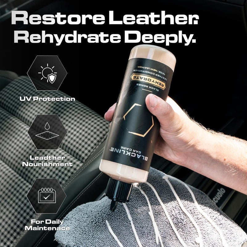 Blackline Car Care - Leather Rehydrate, Leather Conditioner for All Leather - Cars, Furniture, Shoes, and Purses - 16 fl OZ Small apartment fit - Image 2