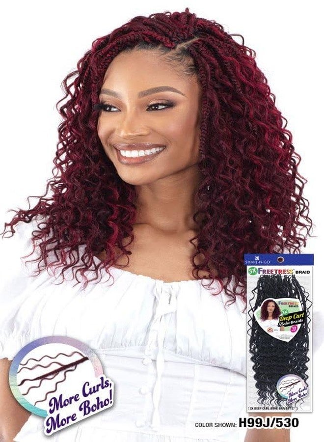 Shake-N-Go 3x Deep Curl Boho Braids 12" (Color: H99J/530) - Image 2