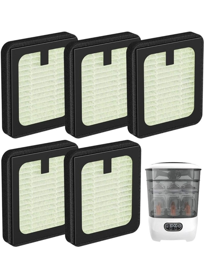WILERDA Dryer Advanced HEPA Filter Replacement for Baby Brezza Baby Bottle Washer, Sterilizer and Dryer Advanced Air Filter Parts(Not for Pro), 5 Pack - Image 2