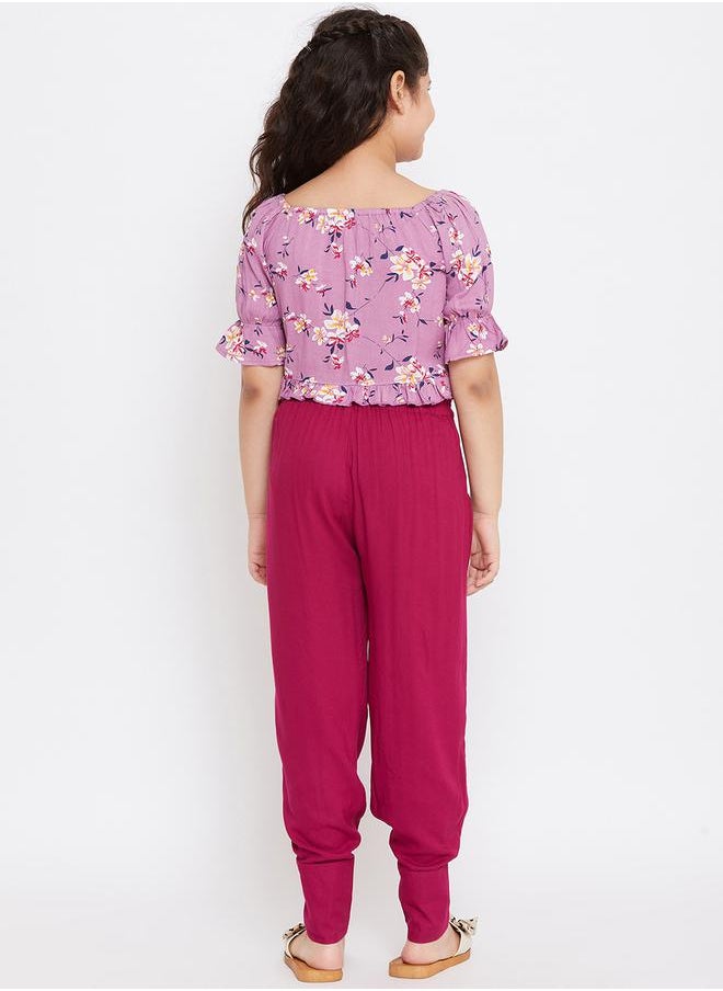 Stylo Bug Floral Print V-Neck Top and Pants Set by Styli  - Image 5