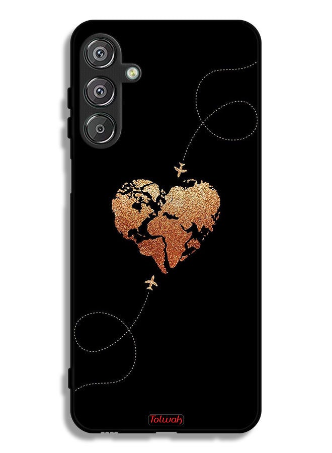 Tolwak Samsung Galaxy F36 Protective Case Cover Airplanes Touching Heart - Image 1