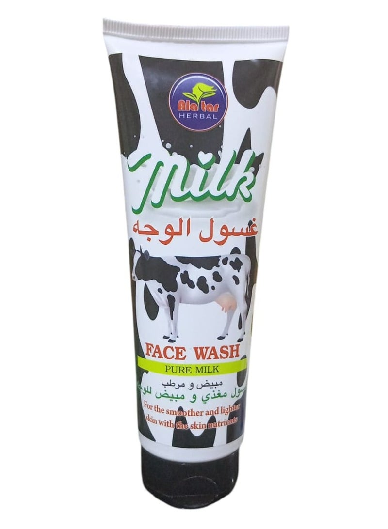 العطار غسول مغذي ومبيض للوجه خلاصة الحليب 125 مل