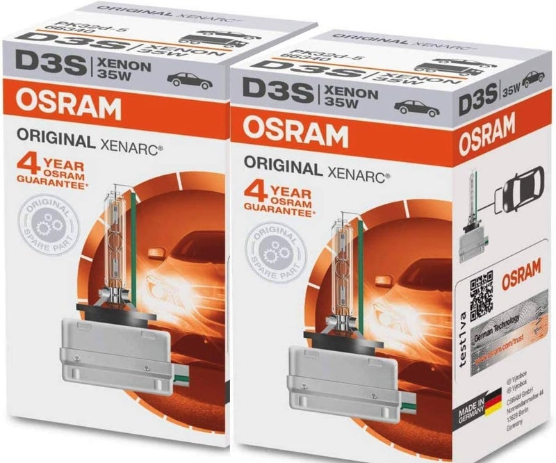Osram 66340HBI Xenarc 35W D3S PK32D-5 4600K HID Xenon Light Bulb (2 Pack) - Image 1