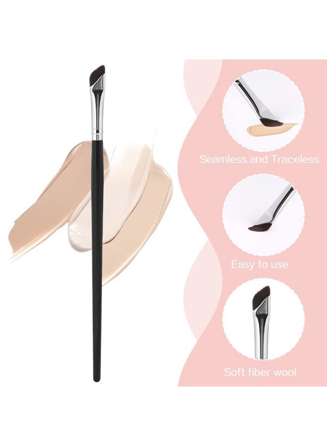 Sliverdew Professional Angled Eyeliner Brush Set, 6 Pcs Eye Makeup Brush Eyebrow Brush Tools Precision Eye Liner Brush Ultra Thin Eye Liner Slanted Flat Angle Eyeliner Brushes Synthetic Bristles - Image 4