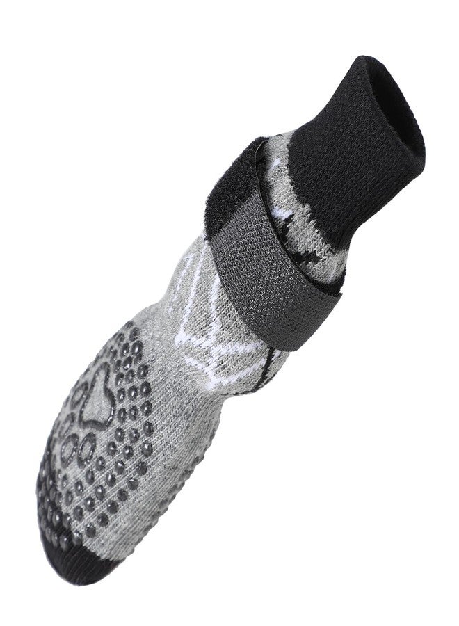 ITODA 2Pair Anti-Slip Dog Socks with Grips Non-Slip Dog Socks to Prevent Licking Indoor Traction Control Paws Senior Protector for Hardwood Floor Wear Small Medium Large Pet - Image 5