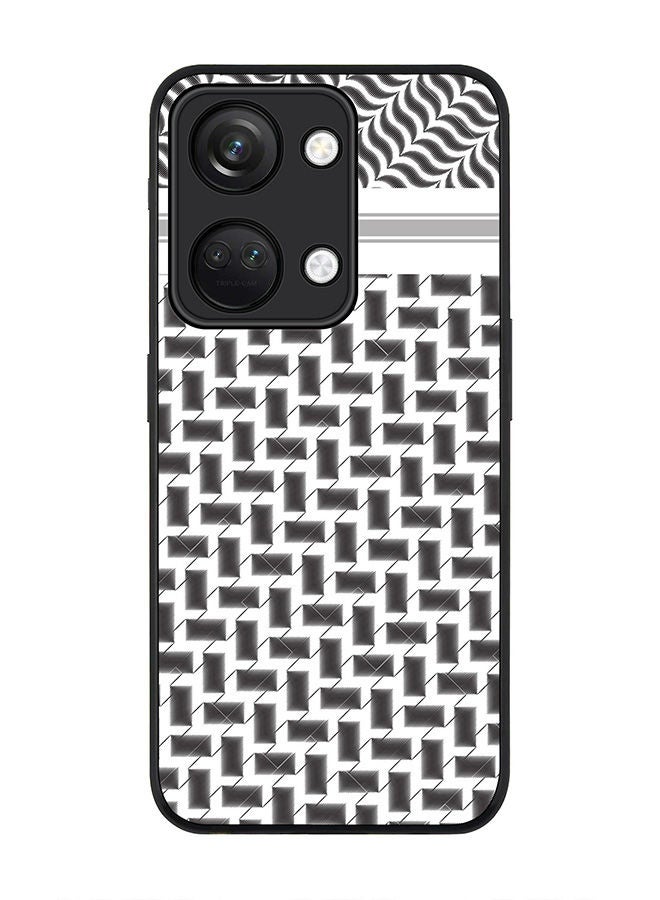 Stylizedd Rugged Black edge case for ONEPLUS NORD 3 5G / OnePlus Ace 2V, Slim fit Soft Case Flexible Rubber Edges Anti Drop TPU Gel Thin Cover -  Shemag (Black) - Image 1