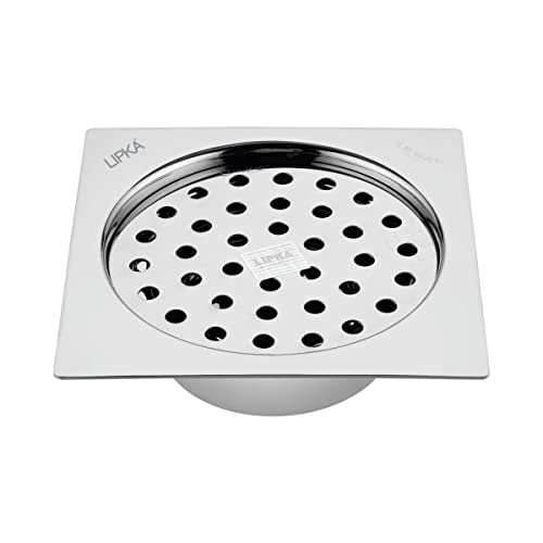 LIPKA Square Super Sleek Flat Cut Floor Drain |304-Grade Stainless Steel |5 x 5 Inches| with Cockroach Trap/Jali | - Image 5
