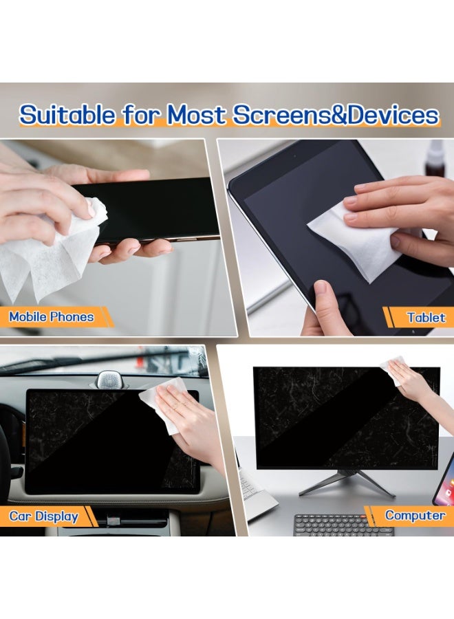 Screen & Electronic Cleaning Wipes Pre-Moistened Individual Wrapped (12 x20cm) TV Screen Cleaner, Computer Monitor, Laptop, Lens Camera Sunglass Wipes Sracth-Free strem-free, 40 packs - Image 4