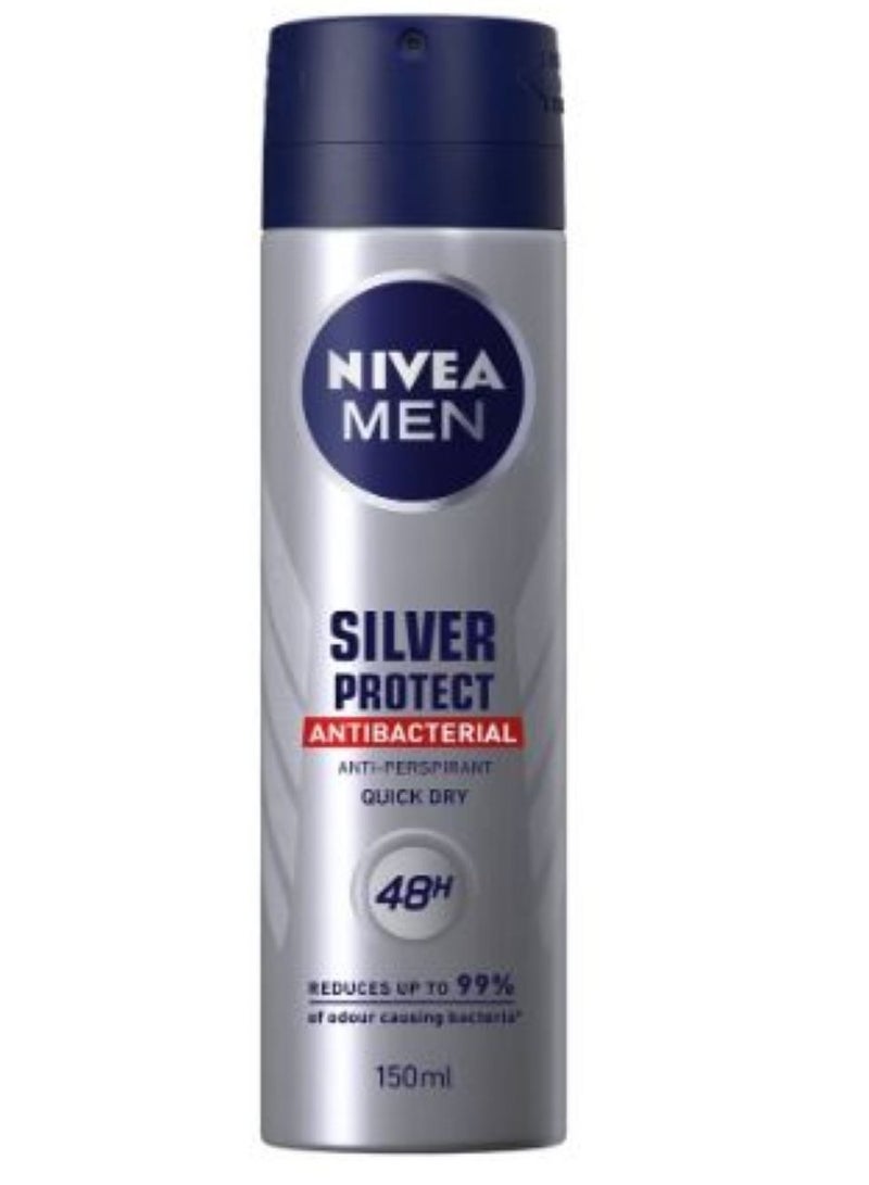نيفيا بخاخ مزيل عرق رجال سيلفر بروتكت 150 مل