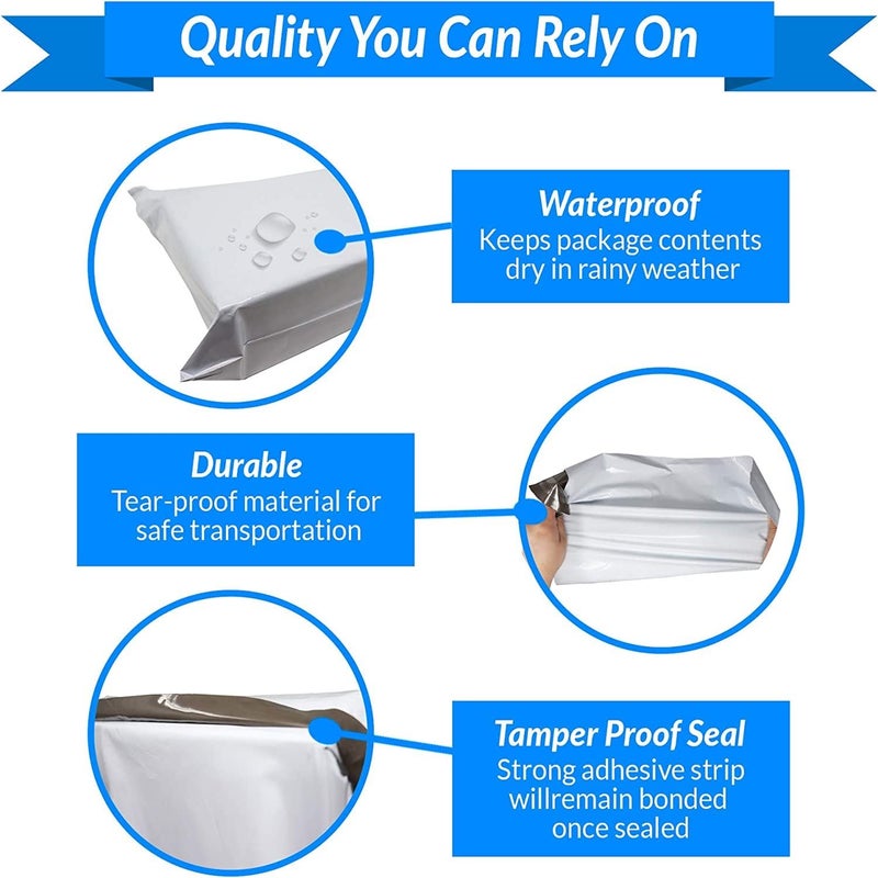 SECUREMENT Courier Bag/Envelopes/Pouches/Cover 51 Microns 8X10 (Pack of 500) Tamper Proof Plastic Polybags for Shipping/Packing (with SealKing POD), 8x10 - Pack of 500 - Image 4