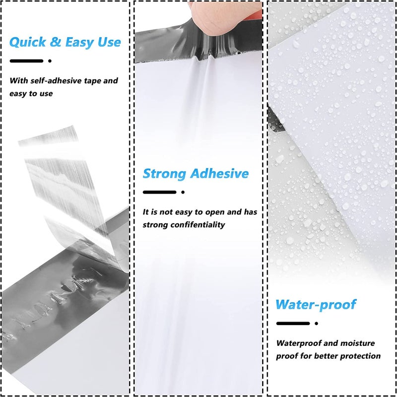 SECUREMENT Courier Bag/Envelopes/Pouches/Cover 51 Microns 8X10 (Pack of 500) Tamper Proof Plastic Polybags for Shipping/Packing (with SealKing POD), 8x10 - Pack of 500 - Image 3
