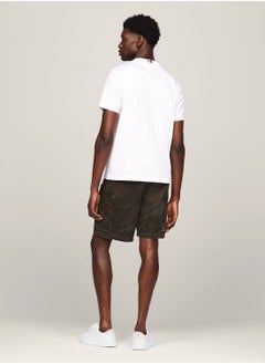TOMMY HILFIGER Men's Logo Embroidery Featuring a Crew Neck T-Shirt -  Cotton blend, White  - Image 2