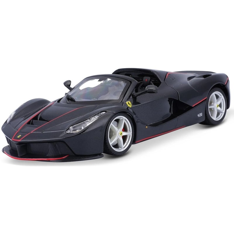 Bburago - Ferrari LaFerrari Aperta 1/24 Diecast Model - Black - 18-26022 - Image 1