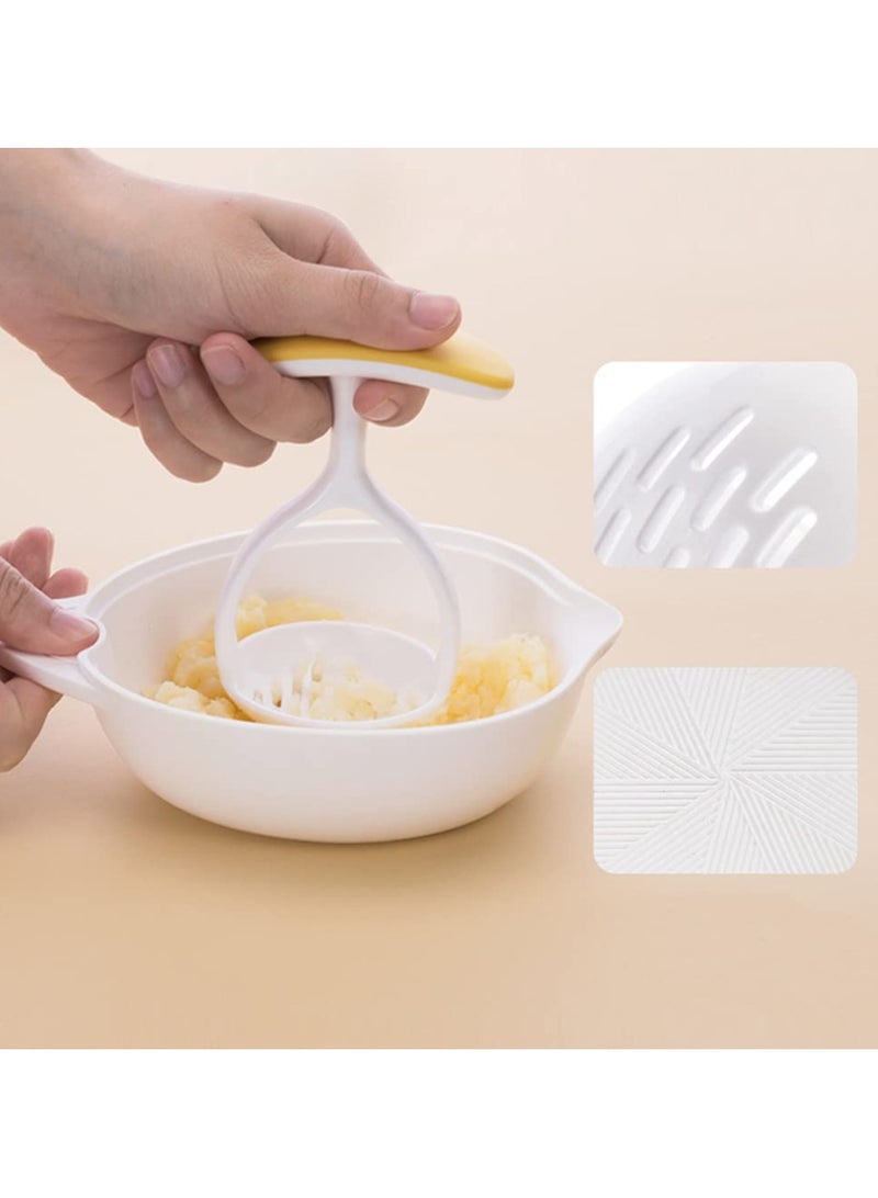 Baby Food Supplement Grinder Set of Six - Multifunctional Layered Design, Manual Baby Puree Cooking Tool, 370ml Grinding Bowl for Fruits & Vegetables, Portable Baby Food Masher with Juice Filter - Cartoon Yellow  - Image 5