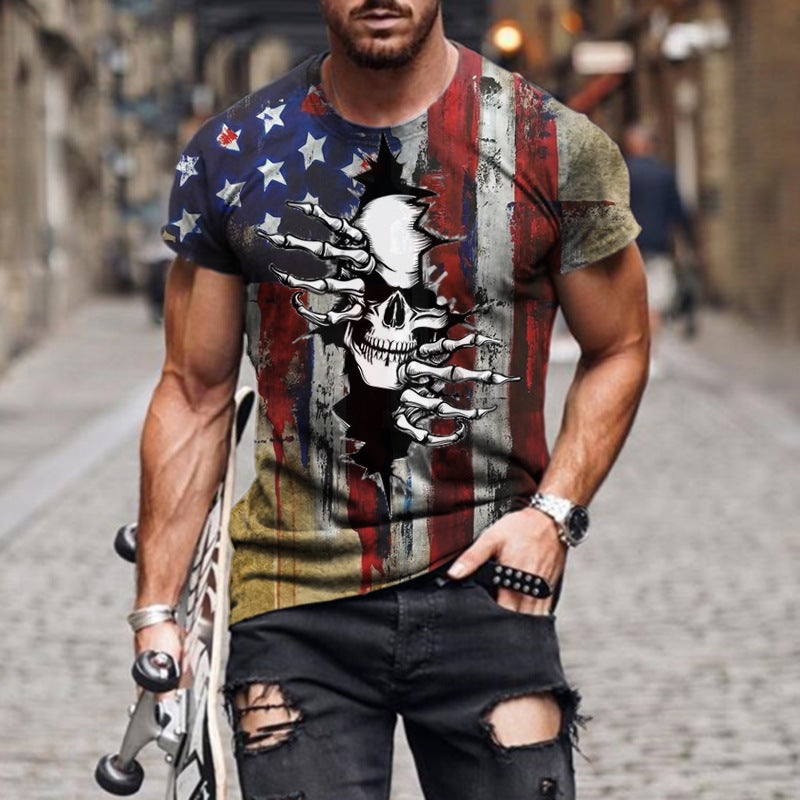 New summer men's 3D digital printed T-shirt 2021 trendy plus size casual comfortable men's bottoming shirt short sleeve - Image 5