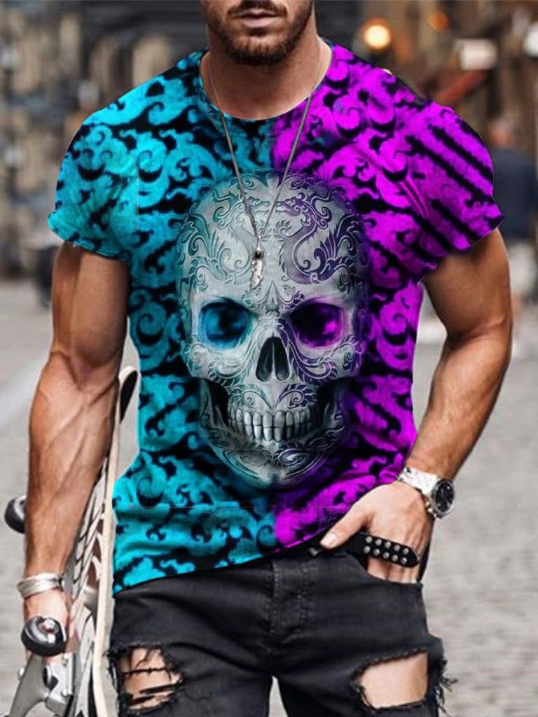 New summer men's 3D digital printed T-shirt 2021 trendy plus size casual comfortable men's bottoming shirt short sleeve - Image 1