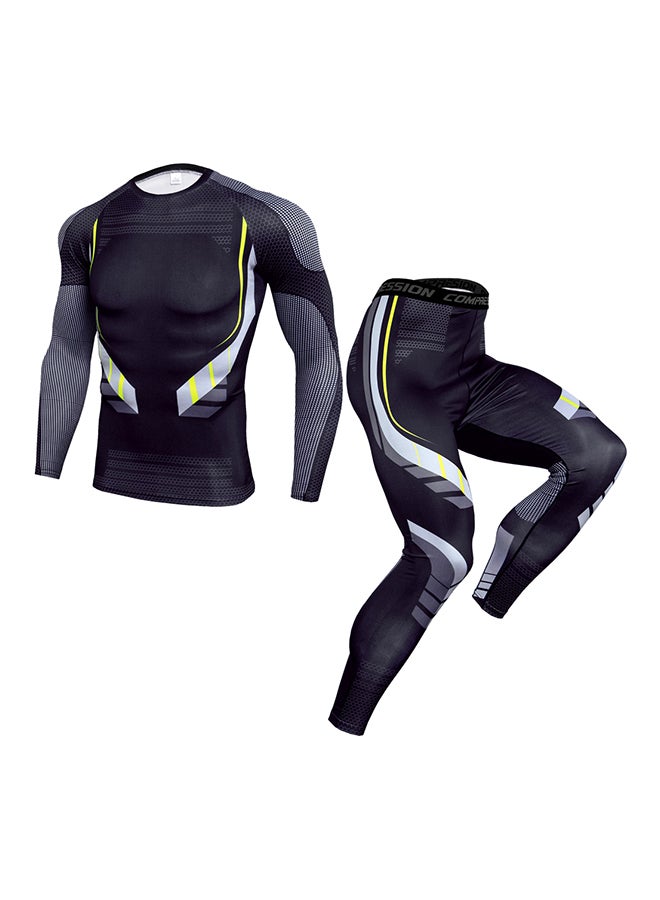 Breathable Cycling Jersey Suit Set Black - Image 1