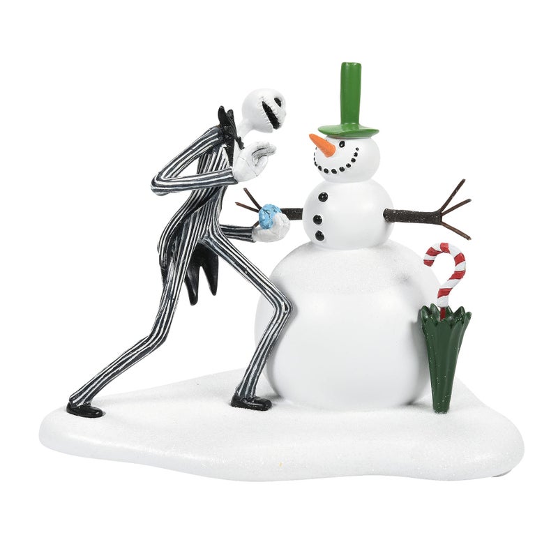 Department 56 Department 56 Disney The Nightmare Before Christmas Village Accessories Jack Skellington sees his First Snowman Figurine 39 Inch Multicolor