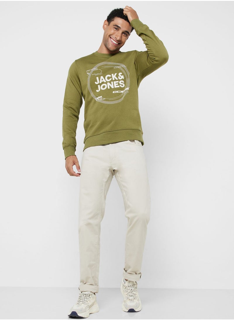 JACK & JONES - Logo Crew Neck Sweatshirt - Image 1