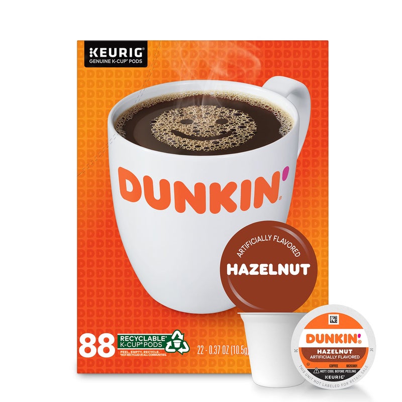 Dunkin Donuts Dunkin Hazelnut Flavored Coffee 88 Keurig KCup Pods - Image 2