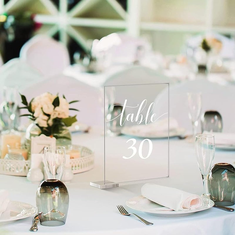 20 Pieces Wedding Seating Chart Cards For Table Numbers Handwritten Name Banquet Decoration - Image 5