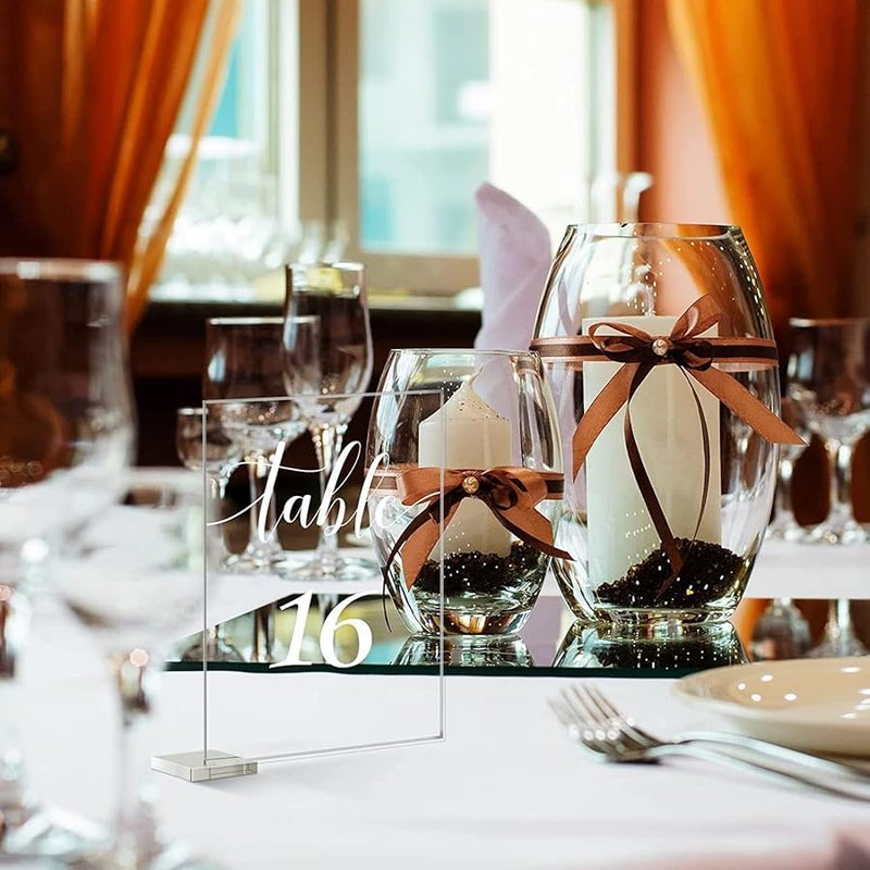 20 Pieces Wedding Seating Chart Cards For Table Numbers Handwritten Name Banquet Decoration - Image 4