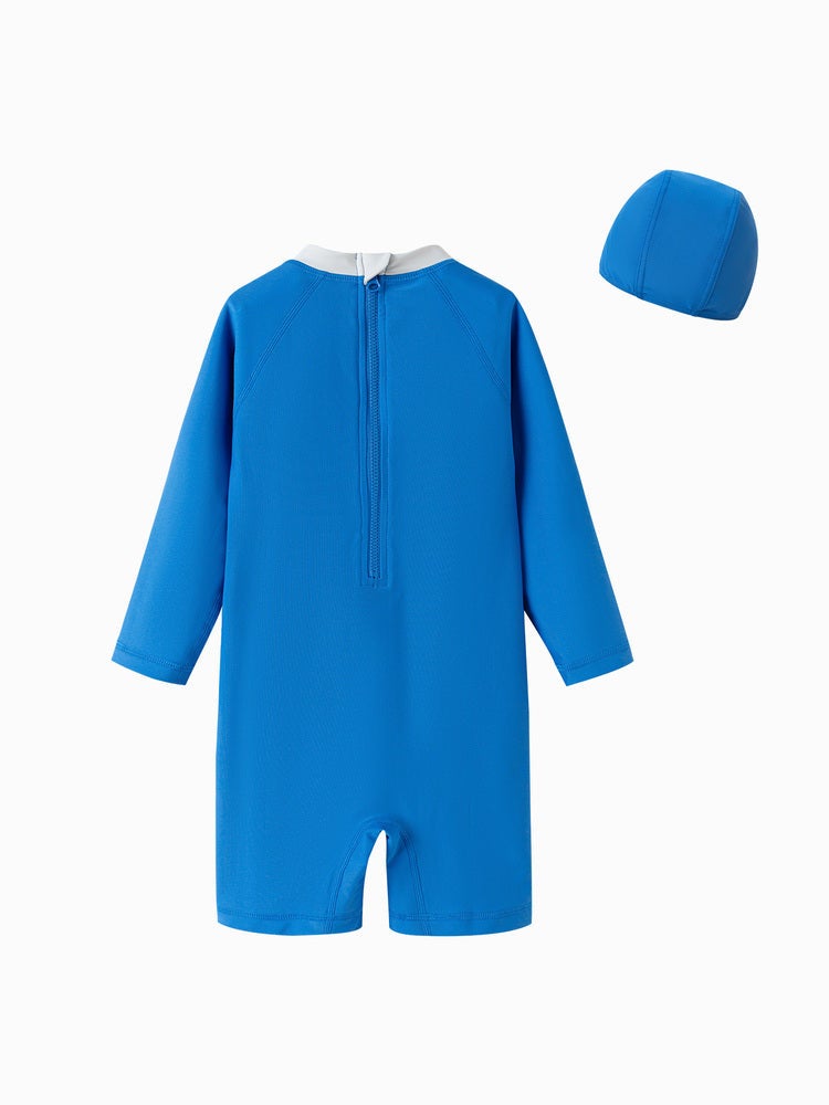 بالابالا بدلة سباحة للبأكمام طويلة مع قبعة مطابقة للأولاد - Image 5