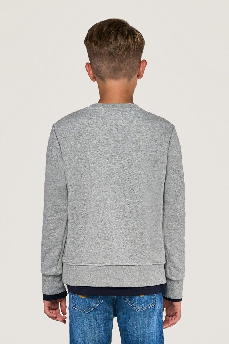 Swatsky Bg Store Boy Gray Melange Sweatshirt - Image 4